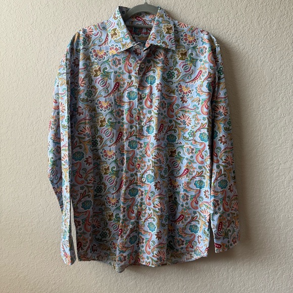 Alan Flusser Multicolor Paisley Casual Shirt - Picture 1 of 6